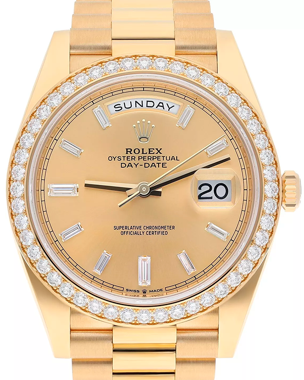 2022 Rolex Day-Date 40MM Champagne Dial Yellow Gold Presiden Bracelet (228348RBR)