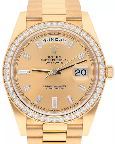 2022 Rolex Day-Date 40MM Champagne Dial Yellow Gold Presiden Bracelet (228348RBR)