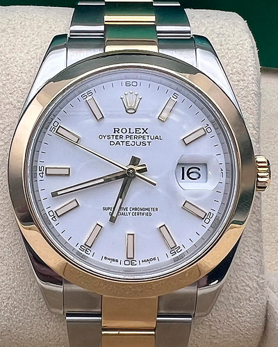 Rolex Datejust 41MM White Dial Two-Tone Oyster Bracelet (126303)