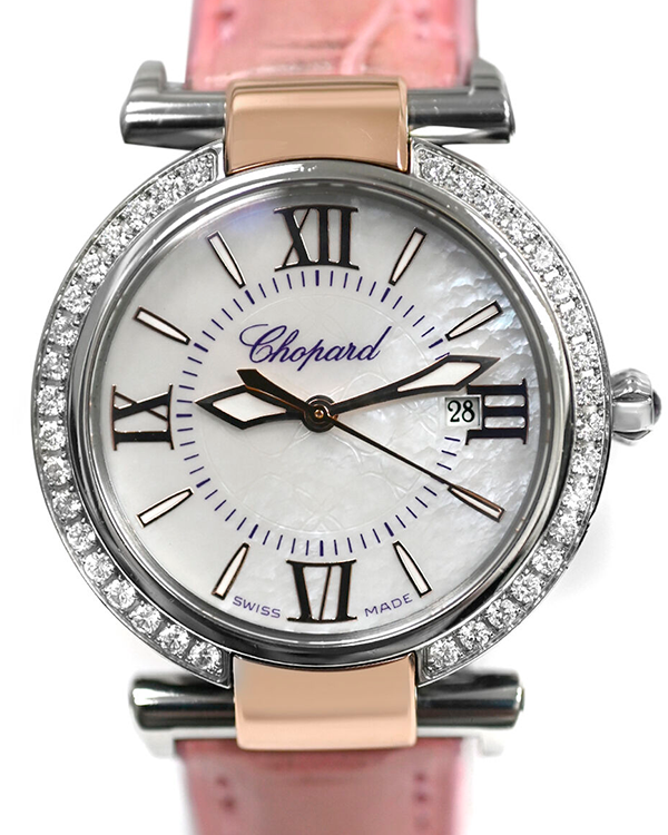 Chopard Imperiale 28 MM Quartz White Mother of Pear Dial Leather Strap (388541-6003)