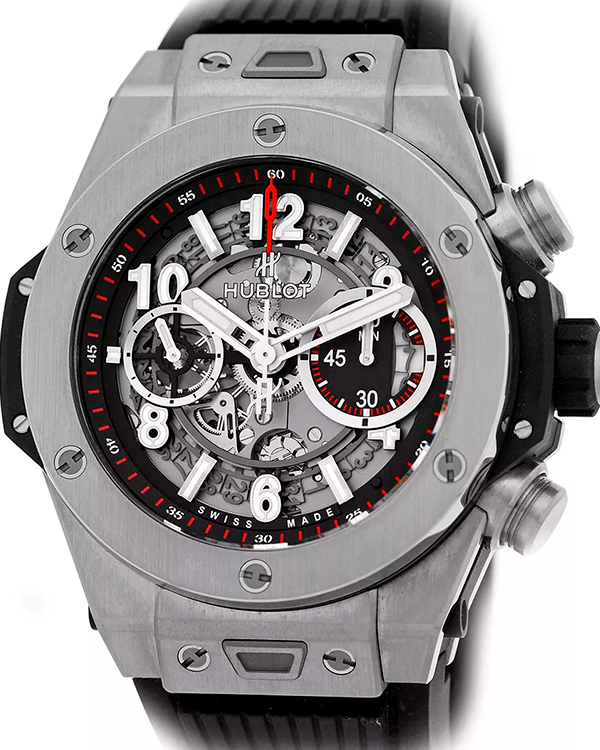 2017 Hublot Big Bang Unico 45MM Skeleton Dial Rubber Strap (411.NX.1170.RX)