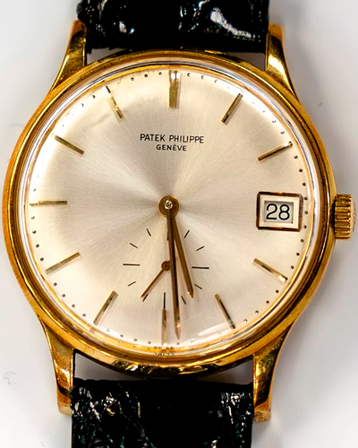 Patek Philippe Calatrava 34MM Silver Dial Leather Strap (3514-J)