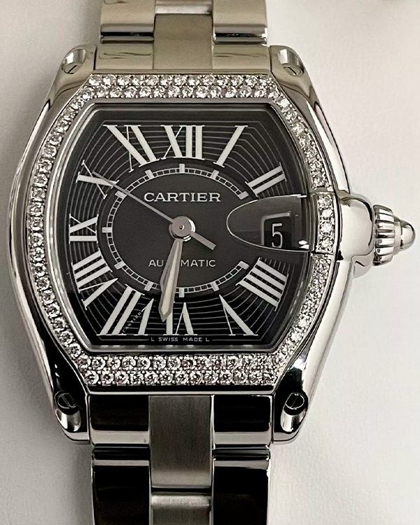 2014 Cartier Roadster De Cartier 38x43MM Black Dial Steel Bracelet (W62041V3)