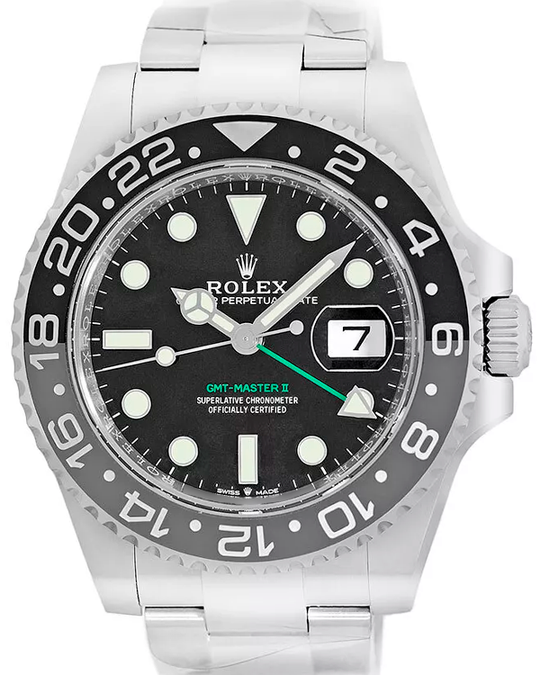 2024 Rolex GMT-Master II "Bruce Wayne" 40MM Black Dial Oyster Bracelet (126710GRNR)