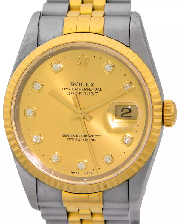 Rolex Datejust 36MM Champagne Dial Two-Tone Jubilee Bracelet (16233)