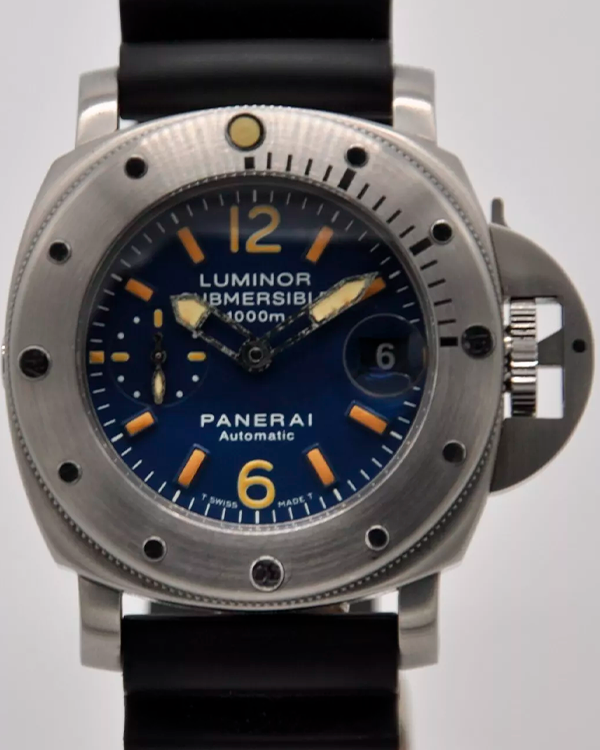 Panerai Luminor Submersible 44MM Blue Dial Rubber Strap (PAM00087)