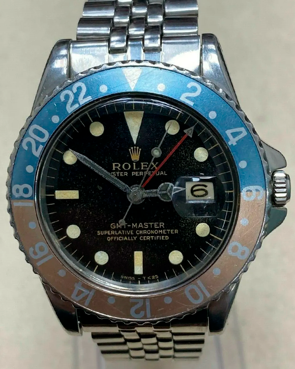 1964 (1.0 Mill. Serial) Rolex GMT-Master "Faded Pepsi" 40MM Black Dial Jubilee Bracelet (1675)