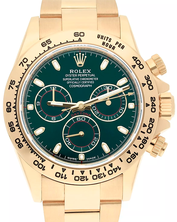 2019 Rolex Cosmograph Daytona 40MM Green "John Mayer" Dial Yellow Gold Bracelet (116508)