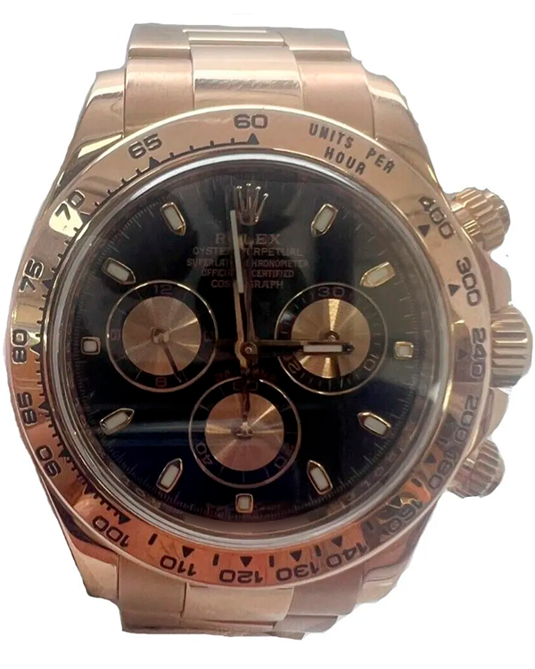 Rolex Cosmograph Daytona 40MM Black Dial Everose Gold Bracelet (126505)