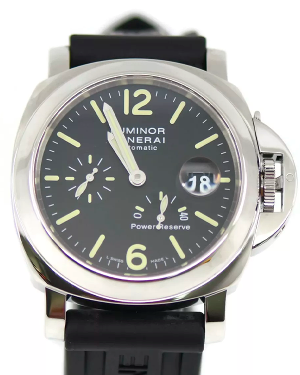 Panerai Luminor Power Reserve 44MM Black Dial Rubber Strap (PAM00090)