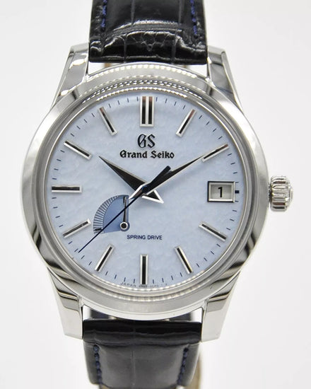 2021 Grand Seiko Elegance Collection 40.2MM Blue "Snowflake" Dial Leather Strap (SBGA407)