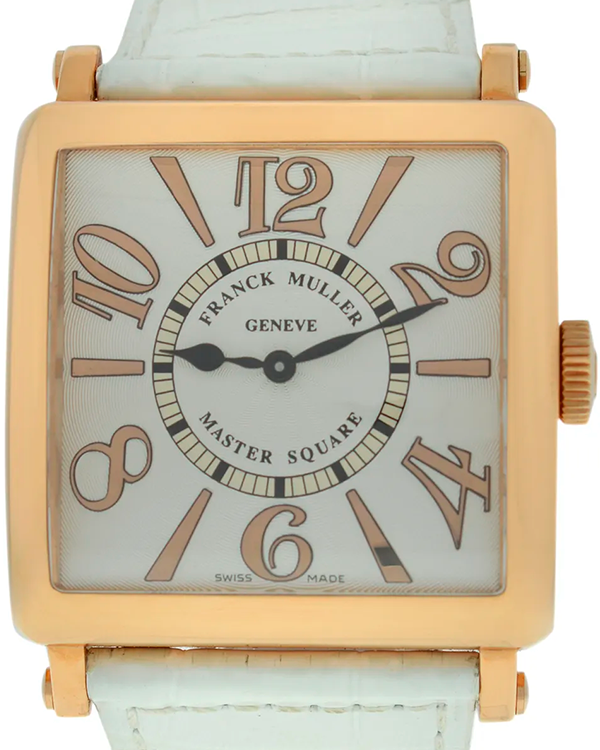 Franck Muller Master Square 36MM Quartz White Dial Leather Strap (6002 H QZ REL 6/6)