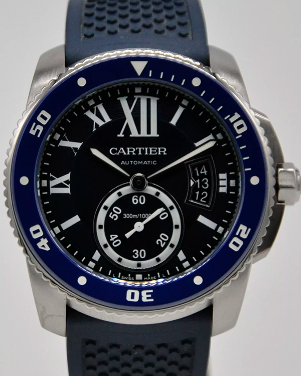 Cartier Calibre de Cartier Diver 42MM Blue Dial Rubber Strap (WSCA0011)