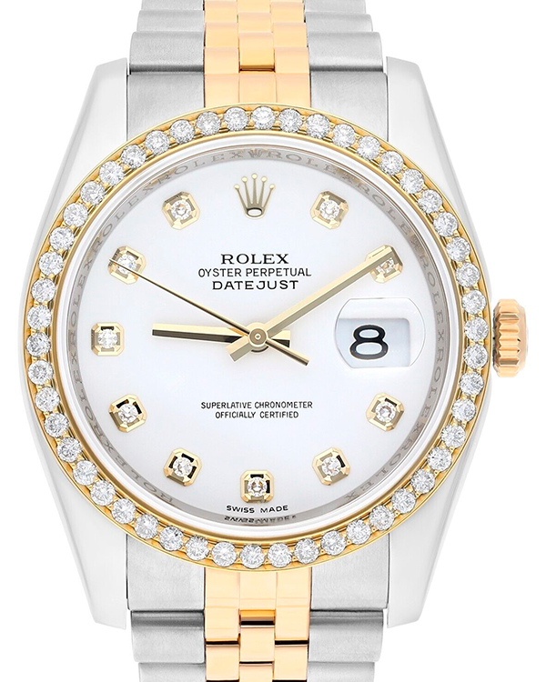 Rolex Datejust 36MM White Dial Two-Tone Jubilee Bracelet (116233)