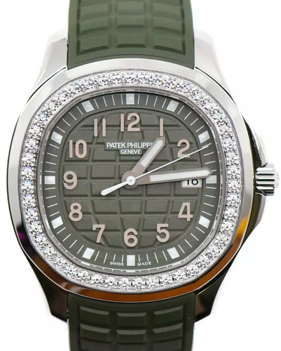 2024 Patek Philippe Aquanaut 39MM Quartz Khaki Green Dial Rubber Strap (5267/200A)