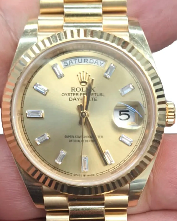 Rolex Day-Date 40MM Champagne Dial Yellow Gold President Bracelet (228238)