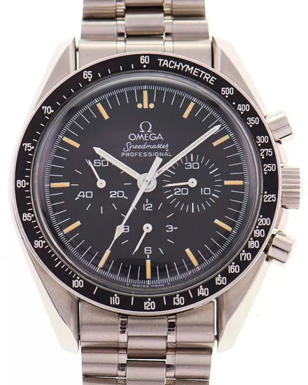 Omega Speedmaster Professional Moonwatch 42MM Black Dial Steel Bracelet (145.022)