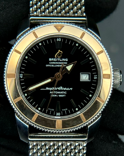 Breitling Superocean Heritage 42MM Black Dial Steel Bracelet (U17321)