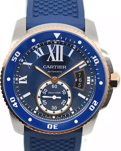 Cartier Calibre de Cartier Diver 42MM Blue Dial Rubber Strap (W2CA0009)