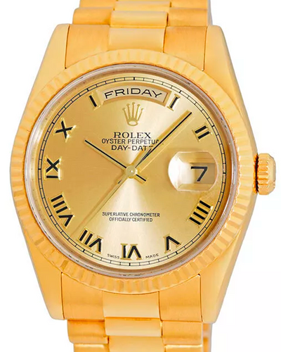 2009 (M Serial) Rolex Day-Date 36MM Champagne Dial Yellow Gold President Bracelet (118238)