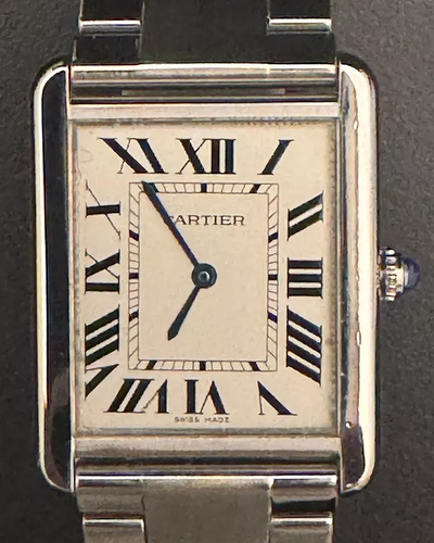 Cartier Tank Solo 34.8MM Silver Dial Steel Bracelet (W5200014)