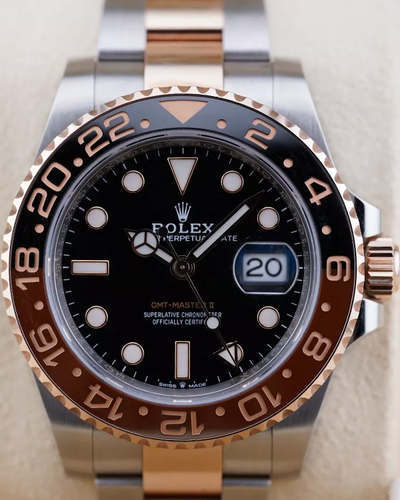 2020 Rolex GMT-Master II "Rootbeer" 40MM Black Dial Two-Tone Oyster Bracelet (126711CHNR)