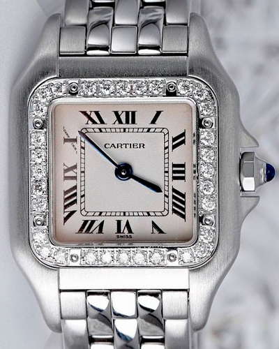 Cartier Panthère de Cartier 22MM Quartz Diamond Cream Dial Steel Bracelet (1320)