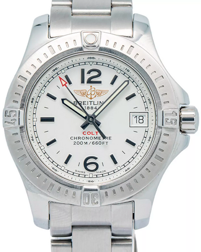 Breitling Colt Lady 33MM Quartz White Dial Steel Bracelet (A7738811.G793.175A)