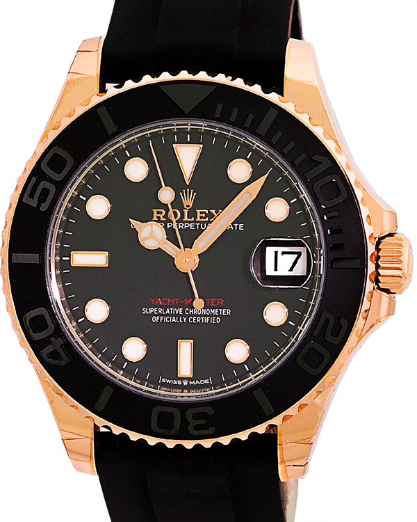 2020 Rolex Yacht-Master 37MM Black Dial Oysterflex Strap (268655)