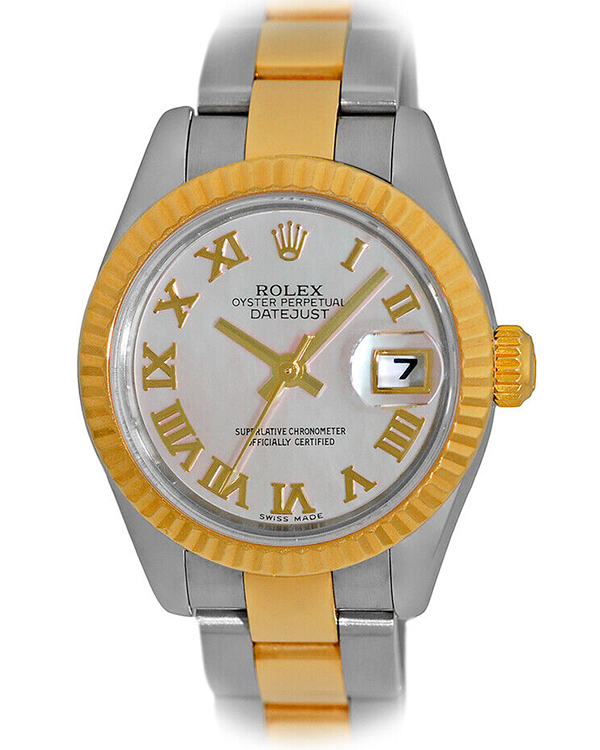 Rolex Lady-Datejust 26MM White Mother of Pearl Dial Two-Tone Bracelet (179173)