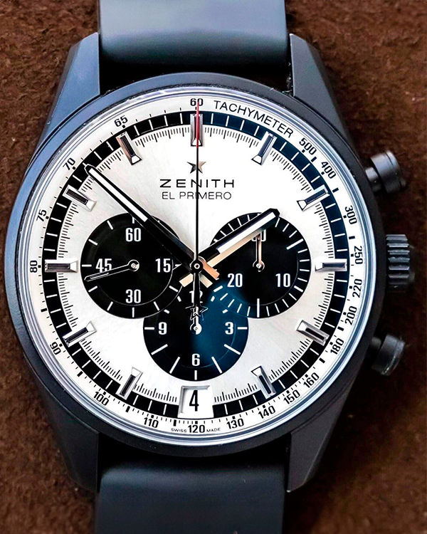 Zenith El Primero Chronomaster 42MM Silver Dial Rubber Strap (24.2041.400/01.R576)