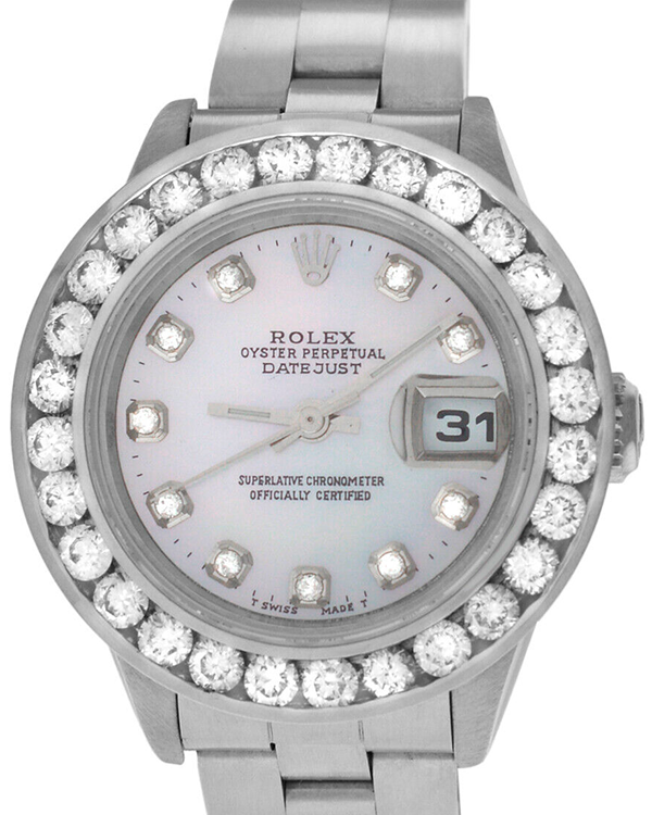 Rolex Lady-Datejust 26MM Aftermarket Mother of Pearl Dial Steel Bracelet (79160)