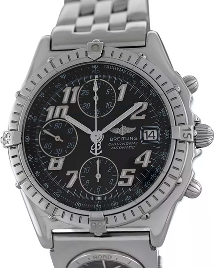 Breitling Chronomat 40MM Black Dial Steel Bracelet (A13050.1 And UTC A61172)