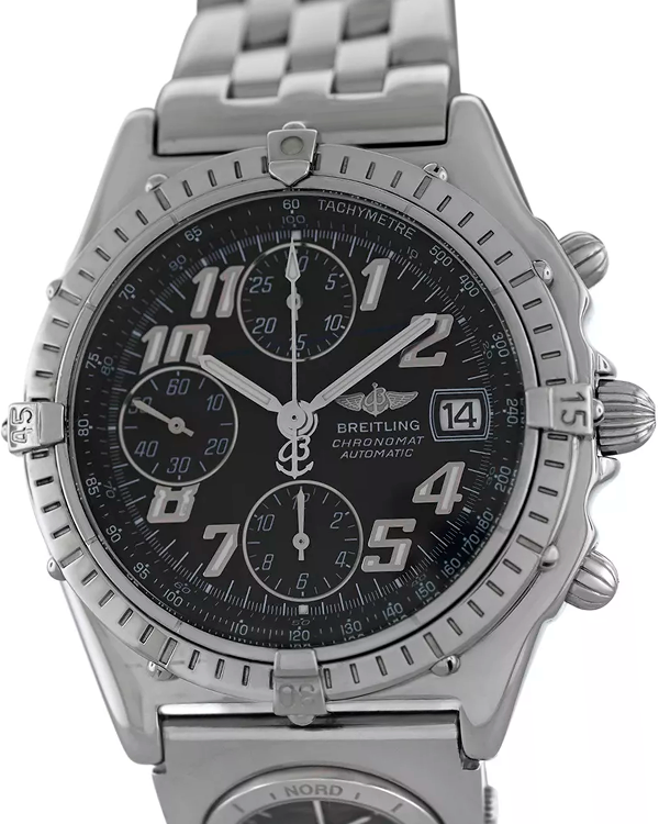 Breitling Chronomat 40MM Black Dial Steel Bracelet (A13050.1 And UTC A61172)