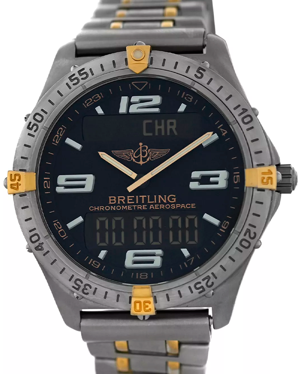 Breitling Aerospace 40MM Quartz Black Dial Titanium Bracelet (F75362)