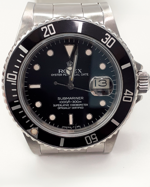 Rolex Submariner Vintage 40MM Black Dial Steel Bracelet (16800)