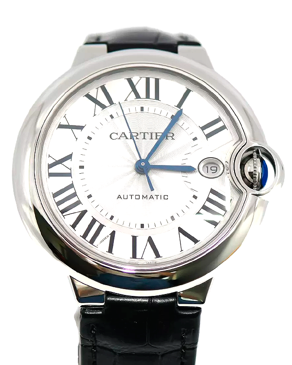 2023 Cartier Ballon Bleu De Cartier 40MM Silver Dial Leather Strap (WSBB0039)