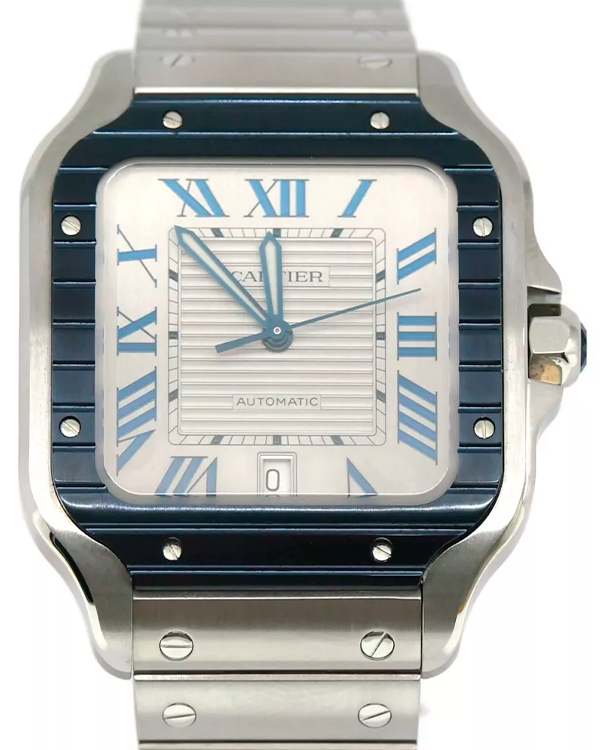 2024 Cartier Santos de Cartier 39.8MM Silver Dial Steel Bracelet (WSSA0047)