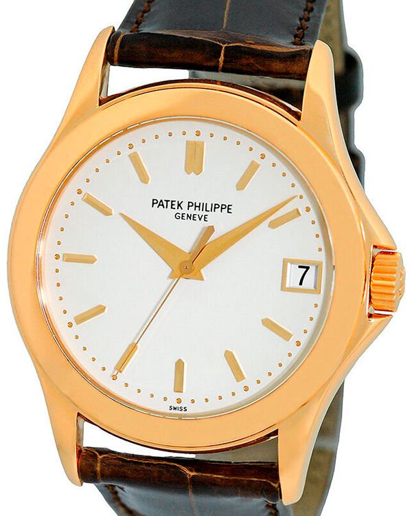 Patek Philippe Calatrava Grande Taille 38MM Ivory Dial Leather Strap (5107J)