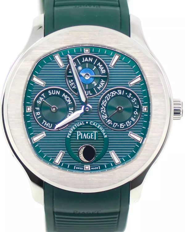 2024 Piaget Polo Perpetual Calendar Ultra-Thin 42MM Green Dial Rubber Strap (G0A48005)