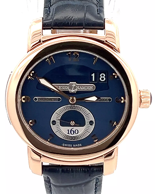 Ulysse Nardin 160th Anniversary L. E. 43MM Blue Dial Leather Strap (1602-100)