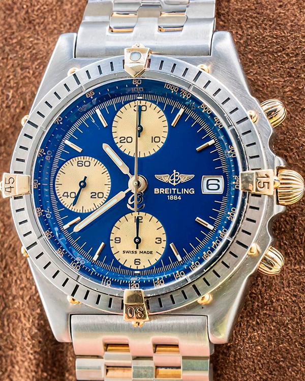 Breitling Chronomat 40.50MM Blue Dial Two-Tone Bracelet (B13050)