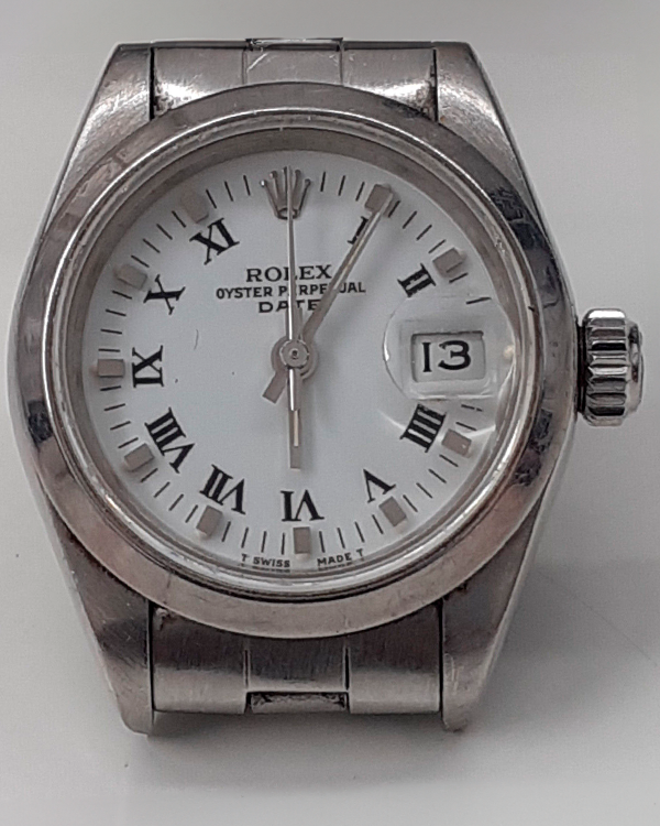 1987 Rolex Oyster Perpetual Lady Date 26MM White Dial Steel Bracelet (69160)