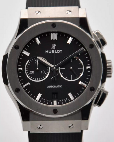 Hublot Classic Fusion Chronograph 42MM Black Dial Rubber Strap (541.NX.1171.LR)