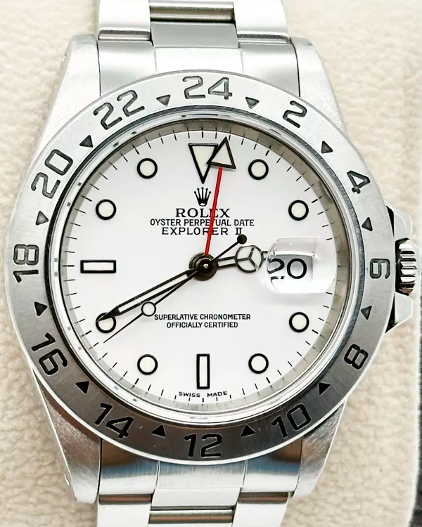 Rolex Explorer II "Polar" 40MM White Dial Oyster Bracelet (16570)