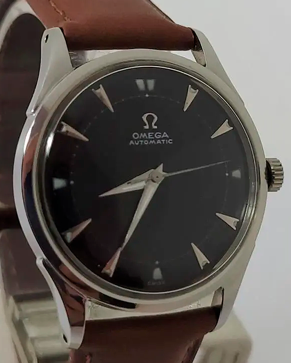 Omega Seamaster 34MM Black Dial Leather Strap (2635-1)