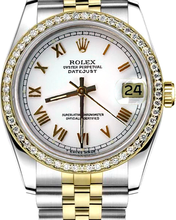 Rolex Datejust 31 MM White Dial Gold-Steel Bracelet (68273)