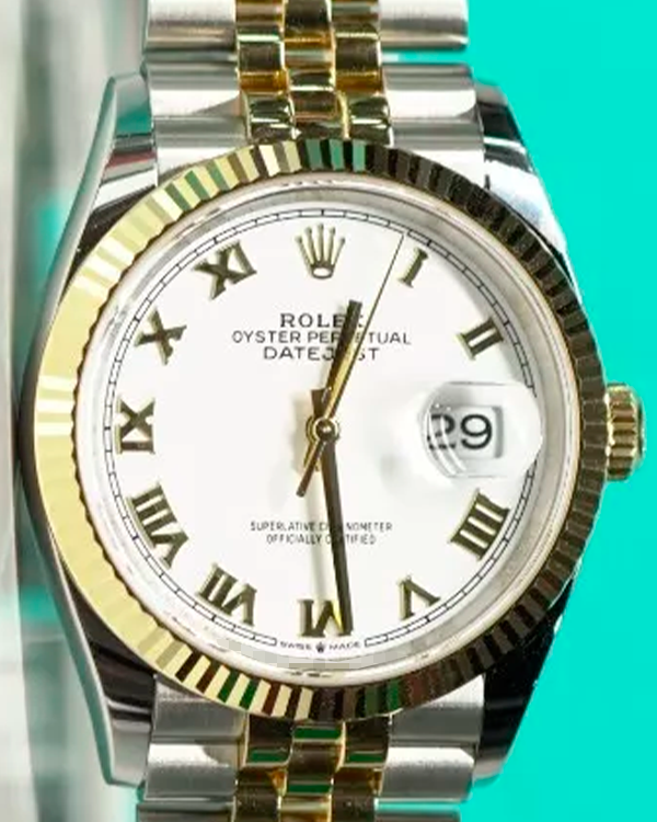 Rolex Datejust 36MM White Dial Two-Tone Jubilee Bracelet (126233)