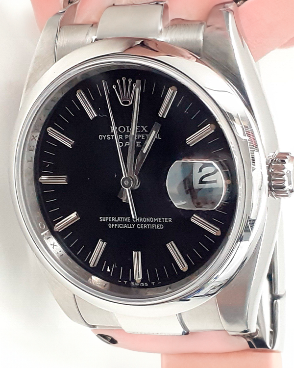 2008 (M Series) Rolex Oyster Perpetual Date 34MM Black Dial Steel Bracelet (115200)