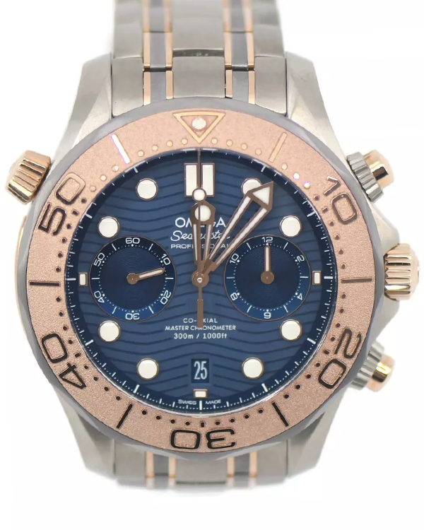 2024 Omega Seamaster Diver 300M "Number Edition" 44MM Blue Dial Rose Gold Bracelet (210.60.44.51.03.001)